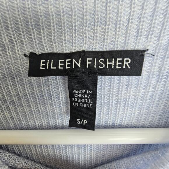 Eileen Fisher Sweater S Wool Blend Sleeveless Top Blue Lagenlook Minimalist Tank - Picture 5 of 7